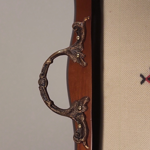 Vintage Handmade1960’s/1970’s Cross Stitch Embroidery Inlay Br… - Picture 8 of 8